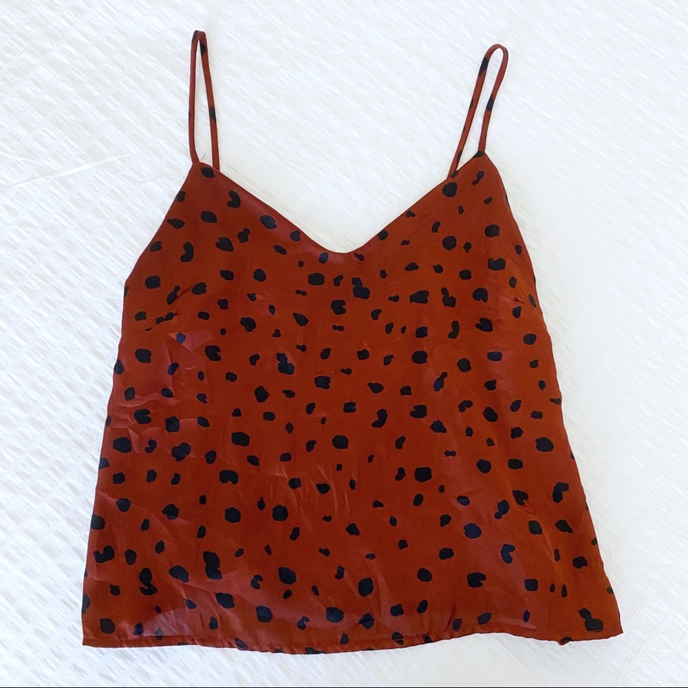 Animal Print Top - Burnt Orange